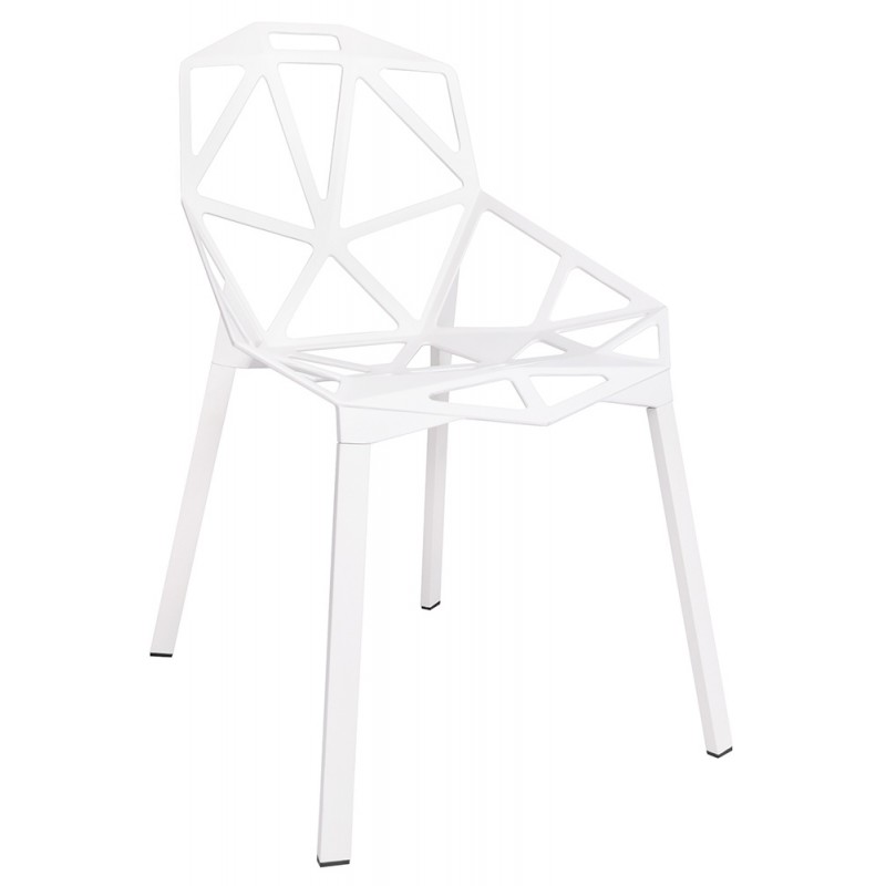 Krzesło SPLIT PREMIUM białe - aluminium, nogi białe