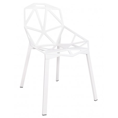 Krzesło SPLIT PREMIUM białe - aluminium, nogi białe