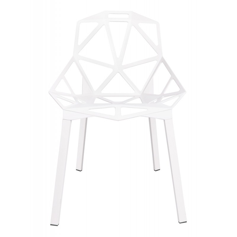 Krzesło SPLIT PREMIUM białe - aluminium, nogi białe
