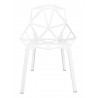 Krzesło SPLIT PREMIUM białe - aluminium, nogi białe