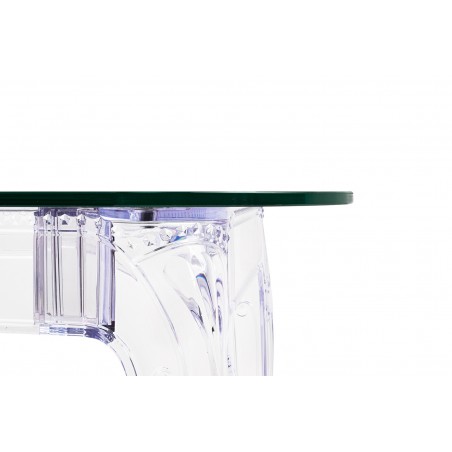Stół KING 160 transparentny - poliwęglan, szkło hartowane