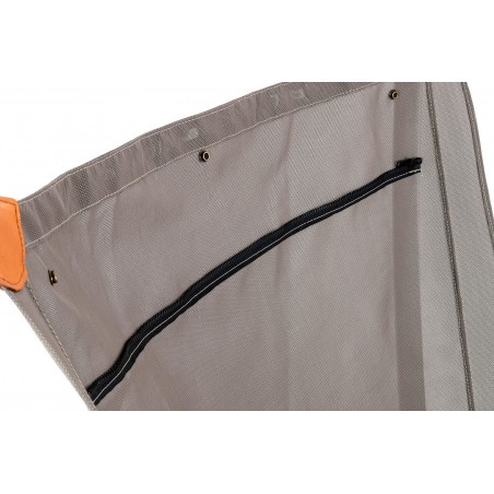 Fotel ARNI HIGH z podnóżkiem czarny - ekoskóra, stal szczotkowana