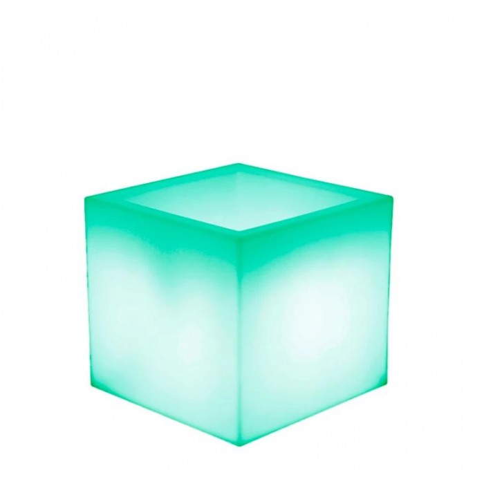 NEW GARDEN donica NARCISO 40 SOLAR biała - LED, sterowana pilotem