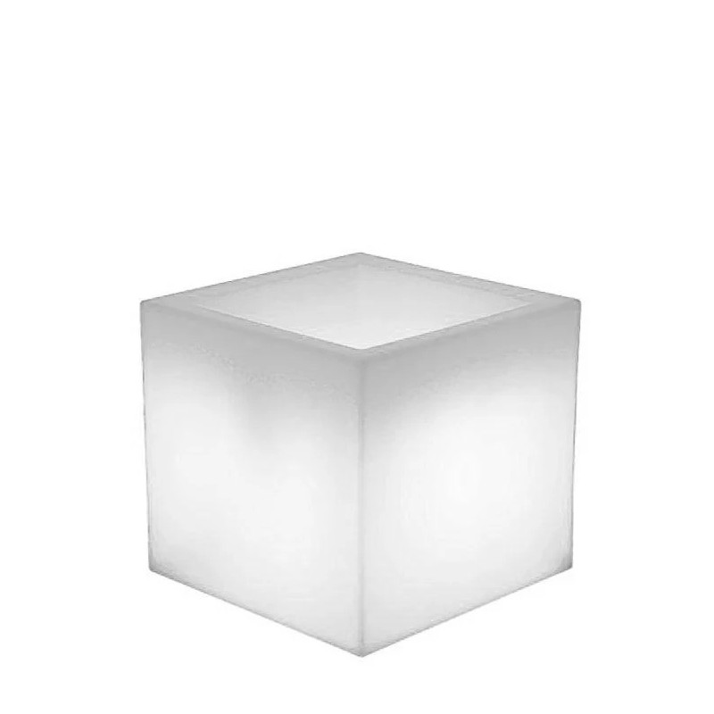 NEW GARDEN donica NARCISO 40 SOLAR biała - LED, sterowana pilotem