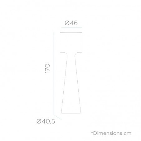 NEW GARDEN lampa ogrodowa GRACE 170 B biała - LED, wbudowana bateria