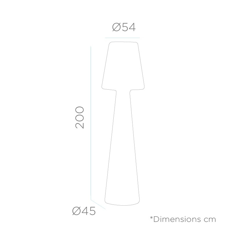 NEW GARDEN lampa podłogowa LOLA 200 C biała - LED, przewód