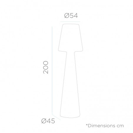 NEW GARDEN lampa podłogowa LOLA 200 C biała - LED, przewód