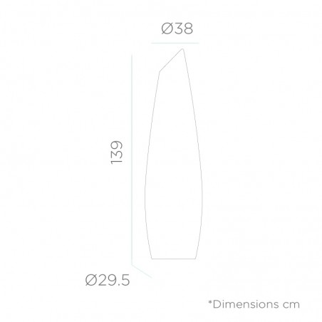 NEW GARDEN lampa ogrodowa FREDO 140 C biała - LED, przewód