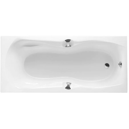 Excellent Wanna z uchwytami 180X80 Canyon II Prostokątna Biała Do Zabudowy