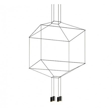 Lampa wisząca FLUSSO 4 czarna