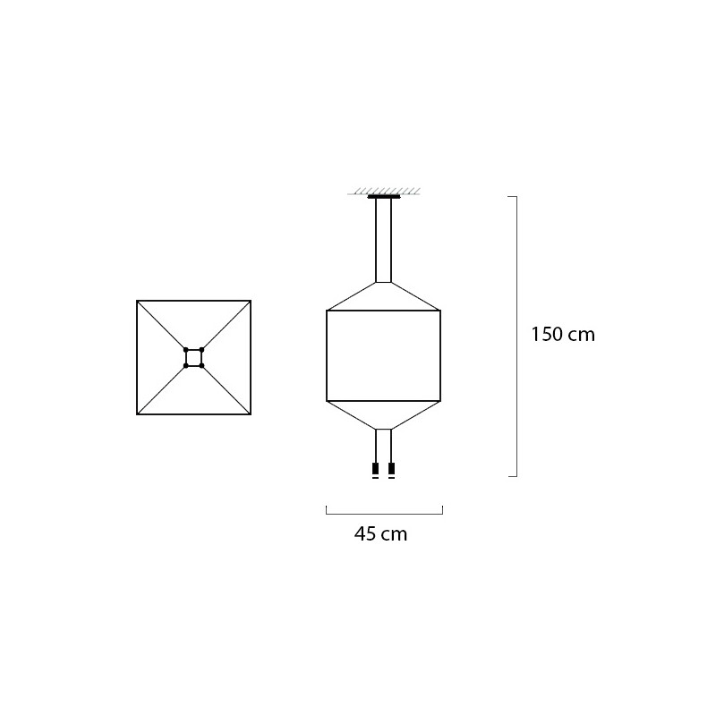 Lampa wisząca FLUSSO 4 czarna