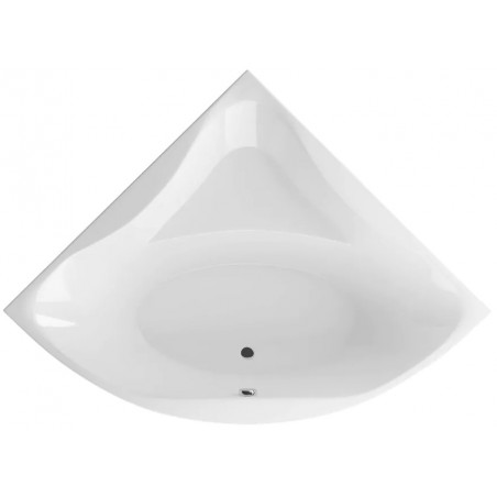 Excellent Wanna Narożna Glamour 140X140 Biała Do Zabudowy