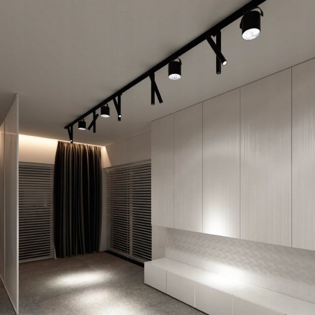 Aqform szynoprzewód trójfazowy natynkowy 3 m, zestaw 3w1, czarny, szyna