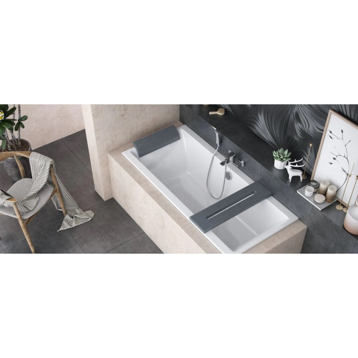 Excellent Zagłówek Wannowy Long Szary