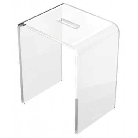 Excellent Stołek Łazienkowy Zen 45 cm Akrylowy Przezroczysty