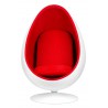 Fotel OVALIA biało-czerwony - włókno szklane