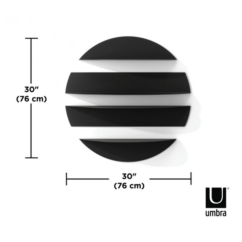 UMBRA półki ścienne SOLIS czarne