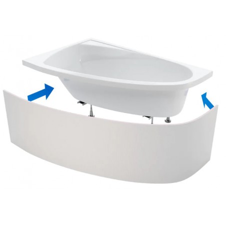 Excellent Obudowa Flex System 250 do zabudowy płytkami wanny narożnej