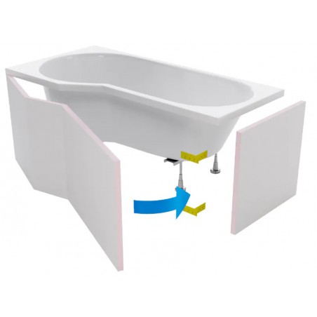 Obudowa Flex System do wanny BE SPOT 160x80 do zabudowy płytkami - Excellent