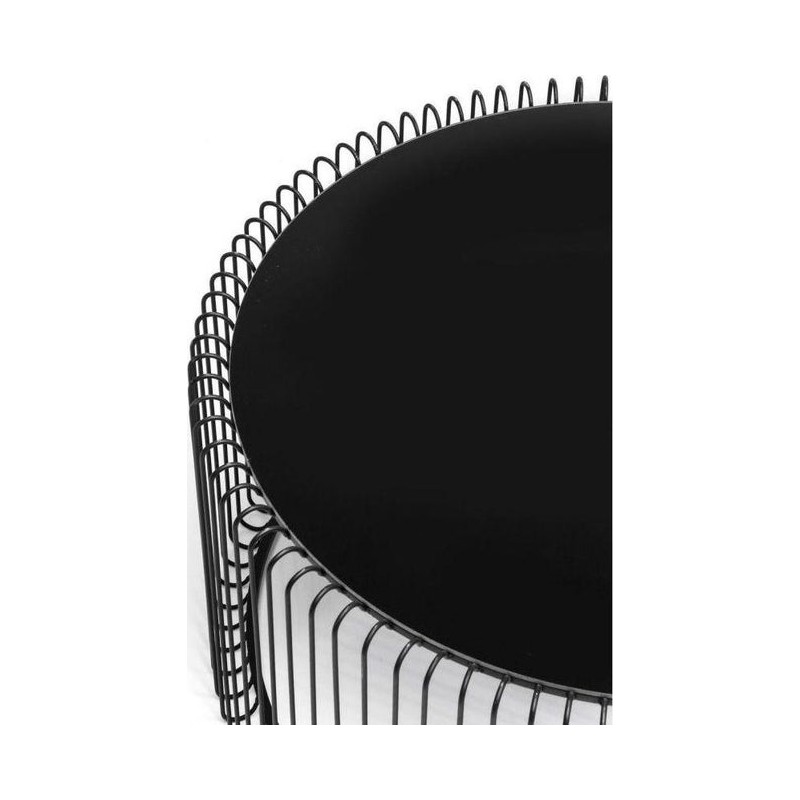 KARE zestaw stolików kawowych WIRE czarny