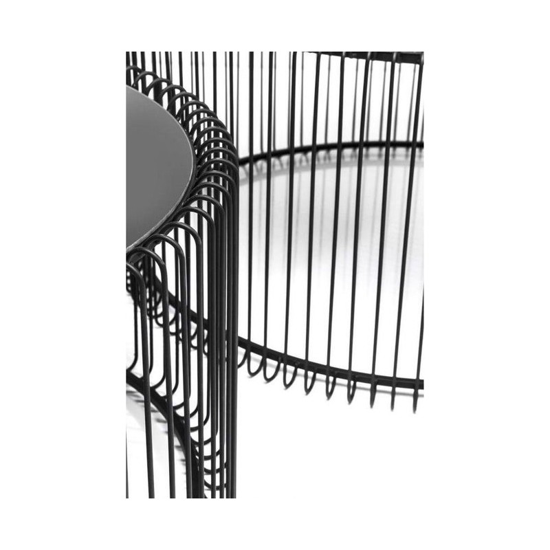 KARE zestaw stolików kawowych WIRE czarny