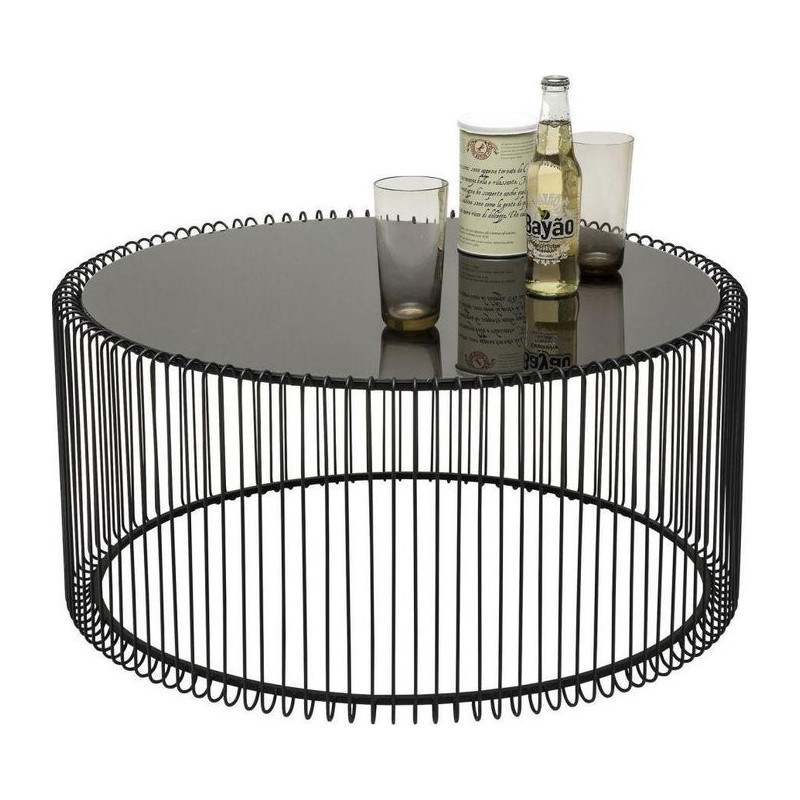 KARE zestaw stolików kawowych WIRE czarny