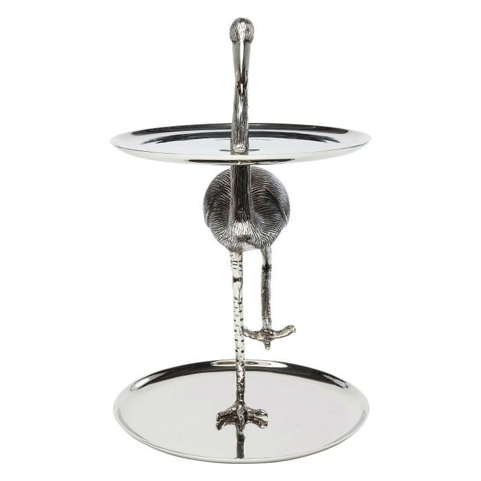 KARE patera / etażerka FLAMINGO srebrna