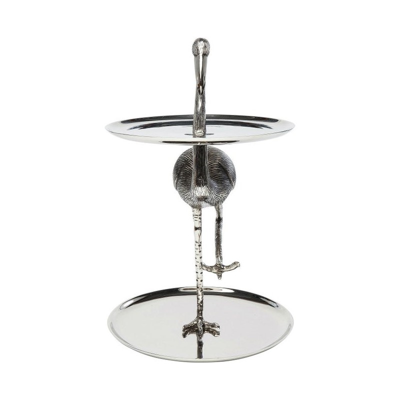 KARE patera / etażerka FLAMINGO srebrna