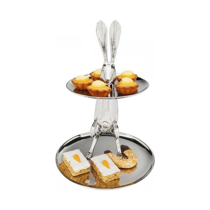 KARE patera / etażerka BUNNY srebrna