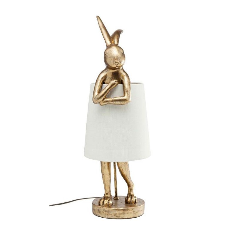 KARE lampa stołowa RABBIT złota / biała