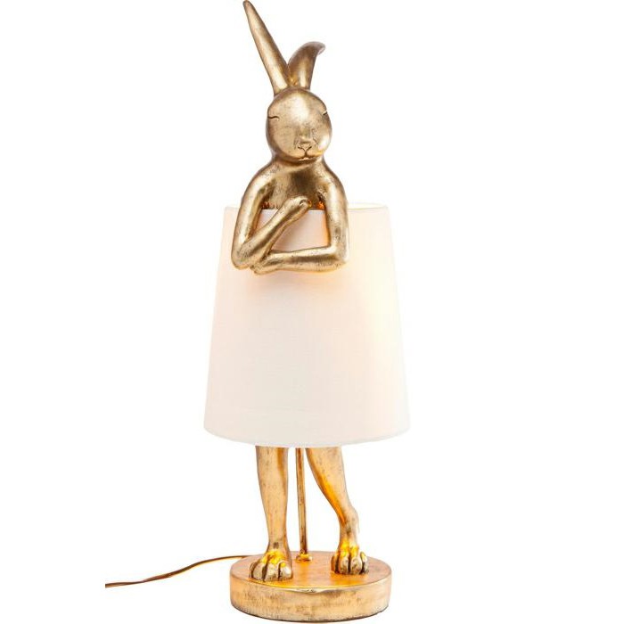 KARE lampa stołowa RABBIT złota / biała
