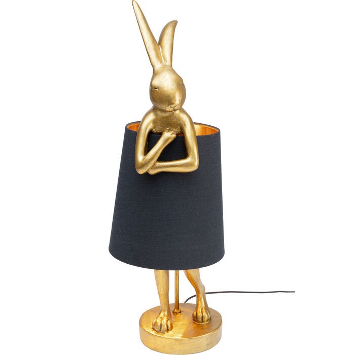 KARE lampa stołowa RABBIT złota / czarna