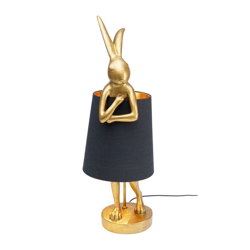KARE lampa stołowa RABBIT złota / czarna