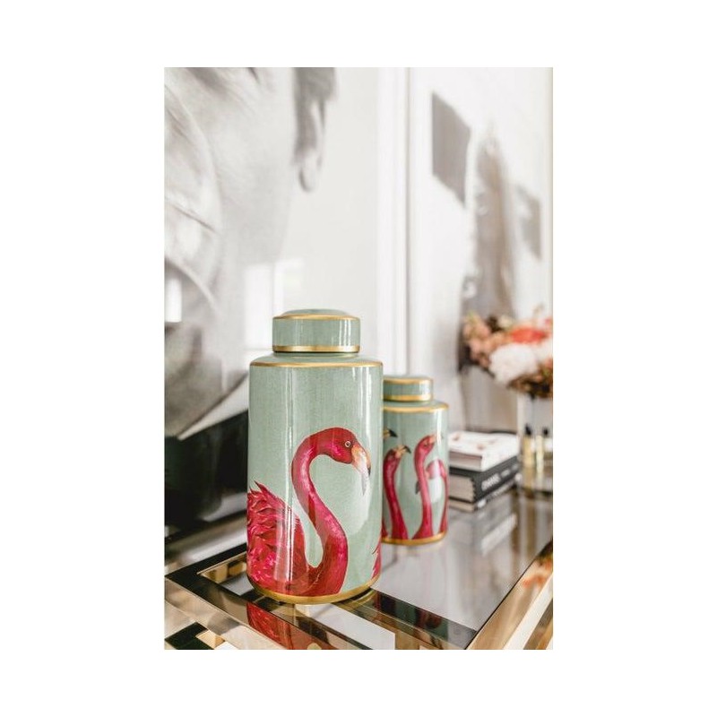 KARE słoik dekoracyjny FLAMINGOS 39cm