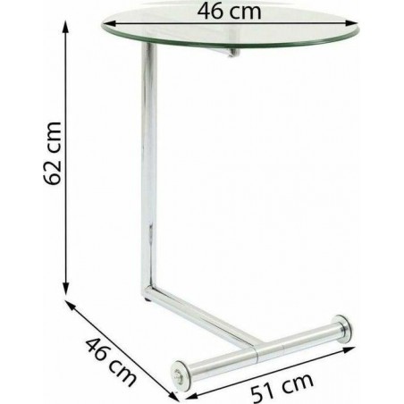 KARE stolik EASY LIVING 46 transparentny