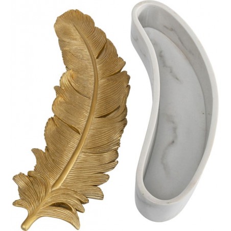 KARE pojeminik na biżuterię ZETA  biały / złoty