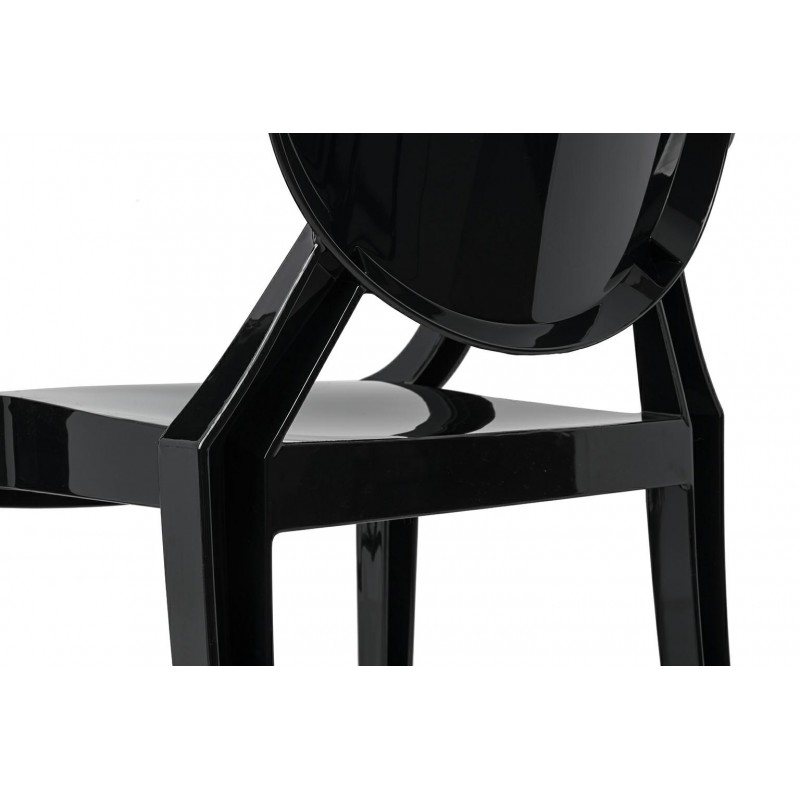 Krzesło LOUIS czarne - poliwęglan