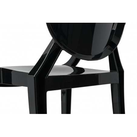 Krzesło LOUIS czarne - poliwęglan