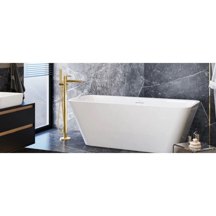 Excellent PI Bateria wannowa wolnostojąca złota