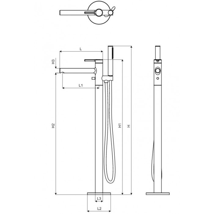 Excellent PI Bateria wannowa wolnostojąca biała