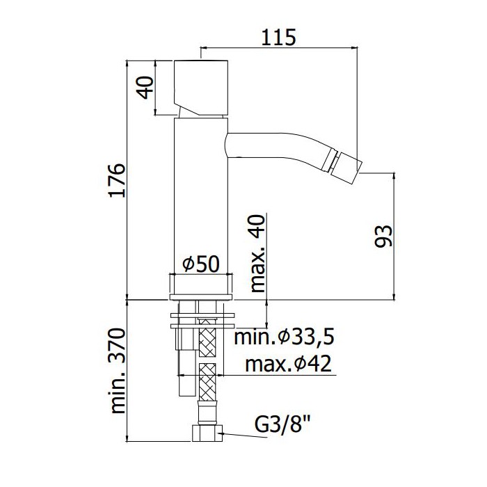 Paffoni Light Kompletna Bateria bidetowa...