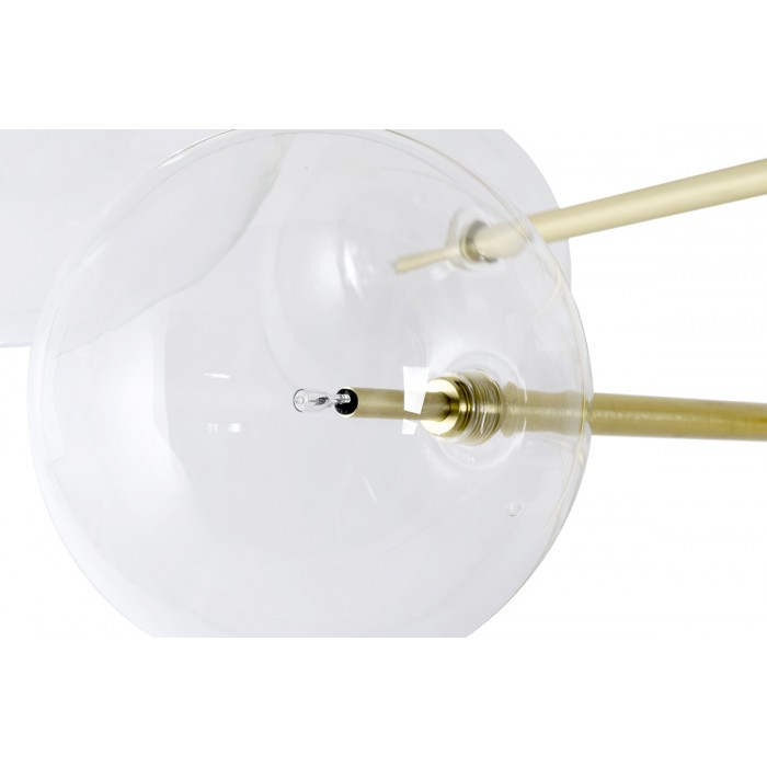 Lampa wisząca ASTRO złota - aluminium, szkło