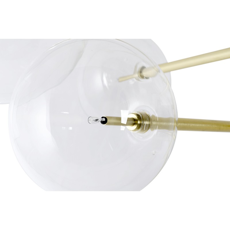 Lampa wisząca ASTRO złota - aluminium, szkło