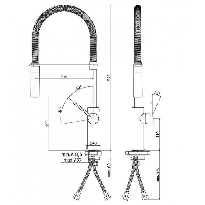 Paffoni Light Bateria zlewozmywakowa kuchenna...