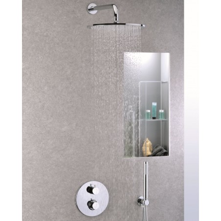 Paffoni Light Zestaw podtynkowy TERMOSTATYCZNY deszczownica 30 cm chrom