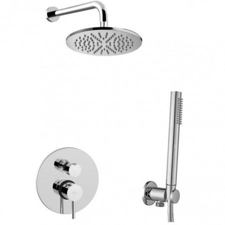 Paffoni Light Zestaw natryskowy podtynkowy SLIM L-400mm fi-25cm Chrom