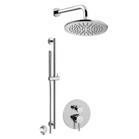 Paffoni Light Zestaw natryskowy podtynkowy ze sztycą L-400mm fi-25cm Chrom