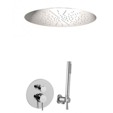 Paffoni Light Zestaw natryskowy z deszczownicą sufitową fi-40cm Chrom