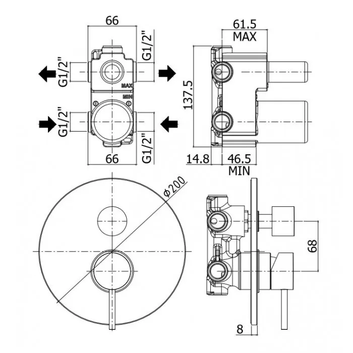 Paffoni Light Zestaw wannowo-prysznicowy...