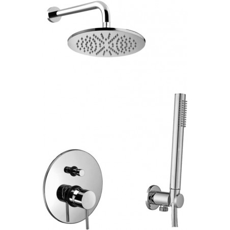 Paffoni Light Zestaw natryskowy podtynkowy L-400mm fi-30cm Chrom